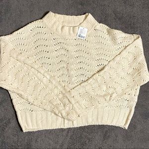 URBAN OUTFITTERS | Mockneck Knit Crop Sweater